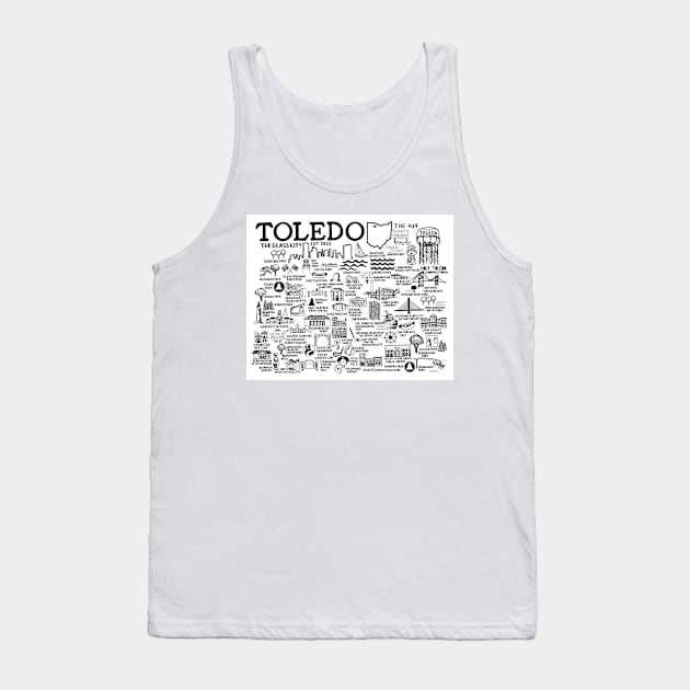 Toledo Ohio Map Tank Top by fiberandgloss